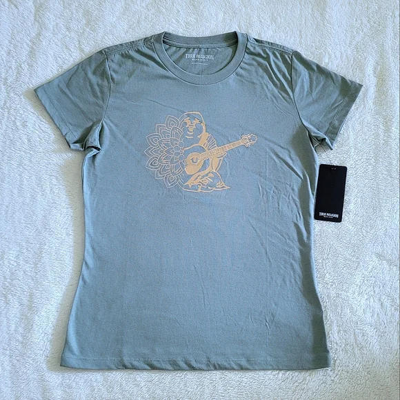 True Religion🙏 Buddha☸️ With Lotus Flower Graphic Tee👕 - NWT - Picture 8 of 12